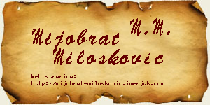 Mijobrat Milošković vizit kartica